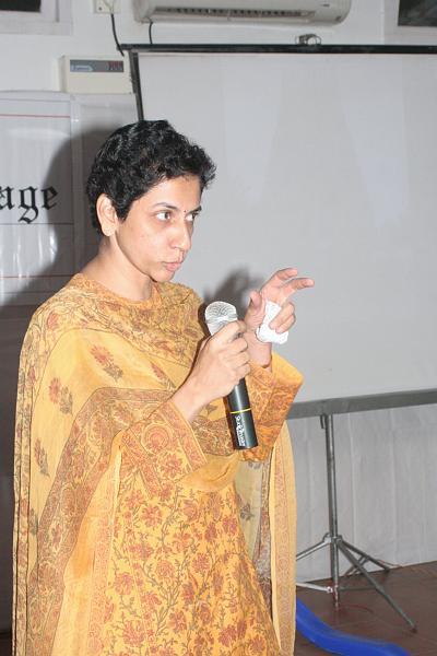 chitra.jpg - Chitra Madhavan presented a talk on thelesser known temples of Chennai