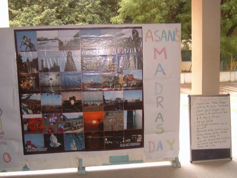 sasi3.jpg - A collage of Chennai's landmarks at Asan Memorial School